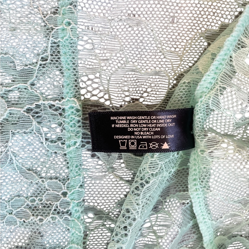 Free People Lace Applique Maxi Dress, mint green,floral design,Large, New - Picture 9 of 14